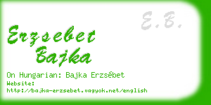 erzsebet bajka business card